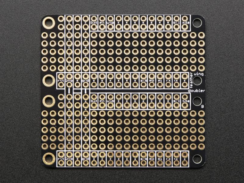 Featherwing Doubler   Prototyping Add  For Alle Feather Boards