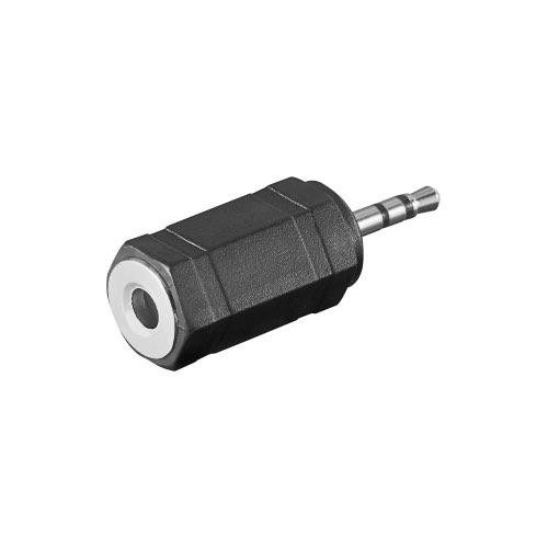 Minijack  5mm Til  5mm Adapter  Han Hun   Sort    Goobay