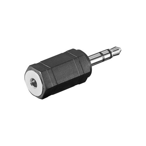 Minijack  5mm Til  5mm Adapter  Han Hun   Sort    Goobay