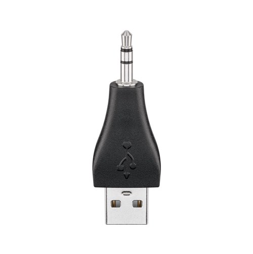 Usb  Til Minijack  5mm  Pin Adapter  Han Han   Sort         Goobay