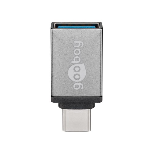 Usb  Til Usb  Otg Superspeed Adapter    Han Hun   Grå         Goobay