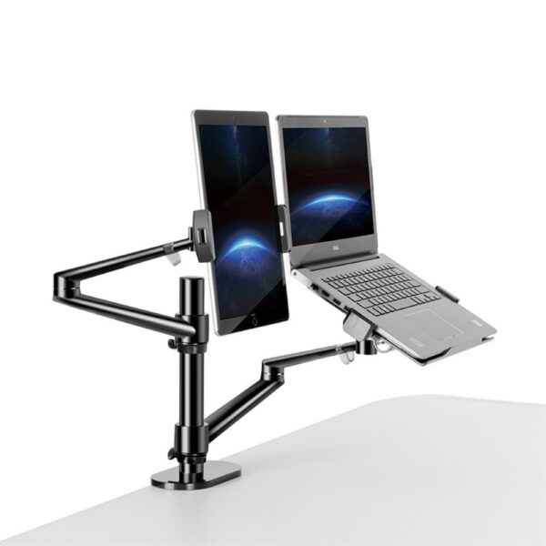 Wergon   Konrad   Justerbar Dual Holder     Laptop       Monitor Skærm       Sort