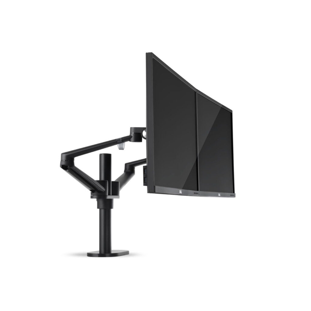 Wergon   Titan   Justerbar Dual Lcd   Monitor Skærm Holder Arm   Til  Skærme Max     Sort