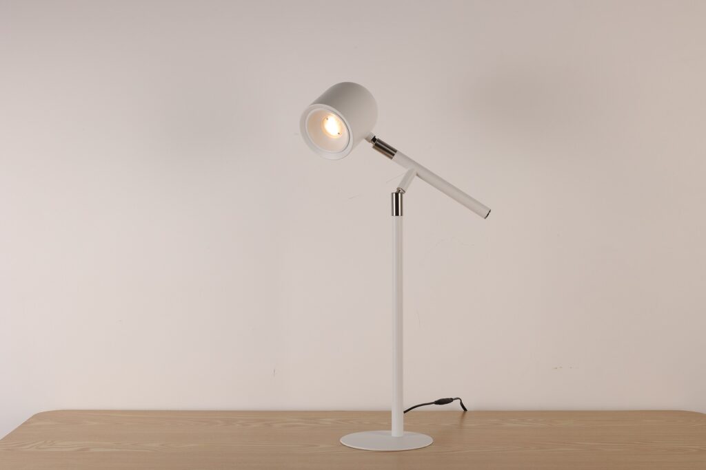 Klassisk   Minimalistisk Skrivebordslampe   Med Base   Transformbar Arm   Hvid