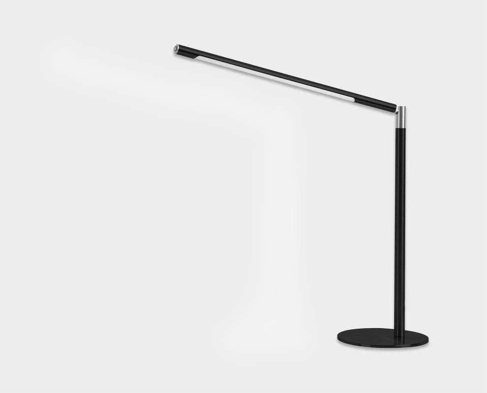 Metal Skrivebordslampe   Med Base  Transformbar Arm   Sort