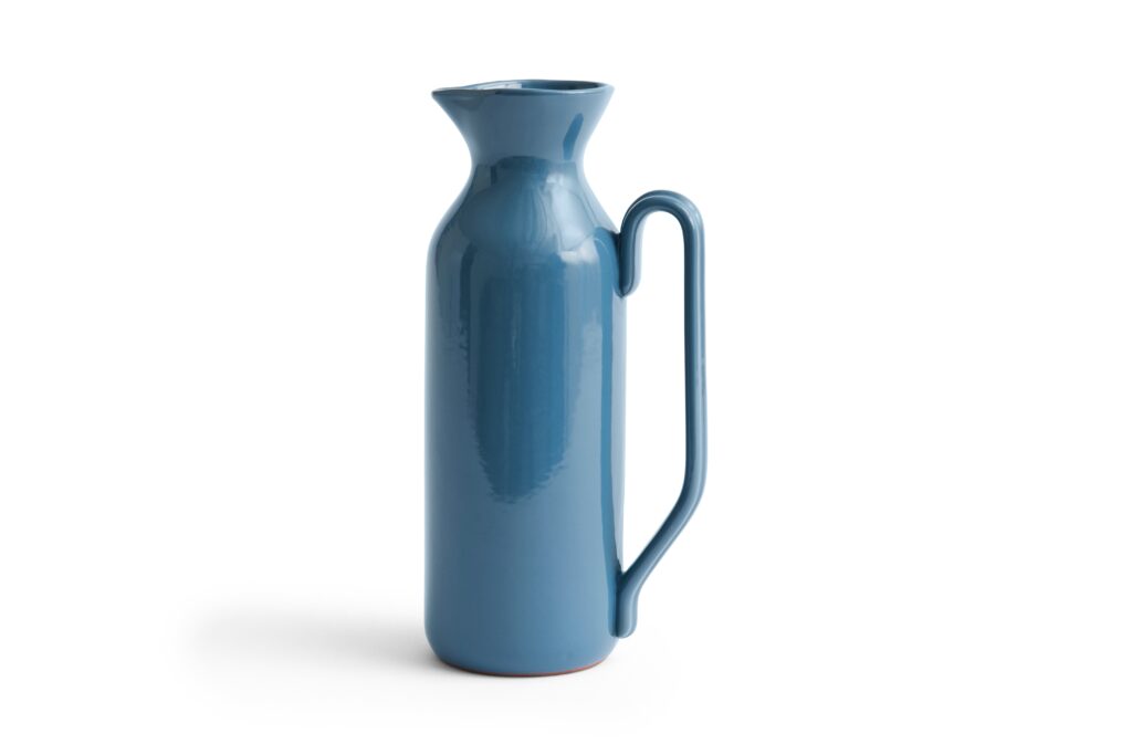 Hay   Barro Jug Tall   Dark Blue