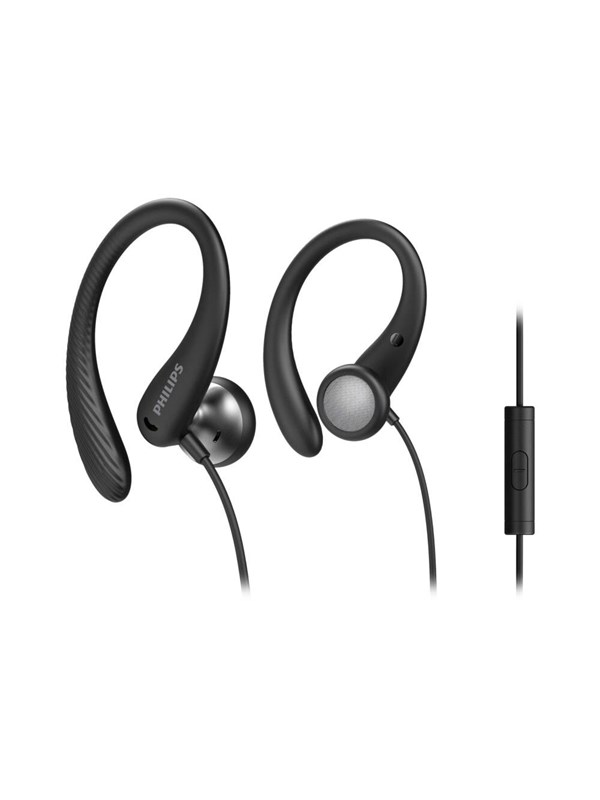 Philips   Ear Sports Headphones With Mic  Black