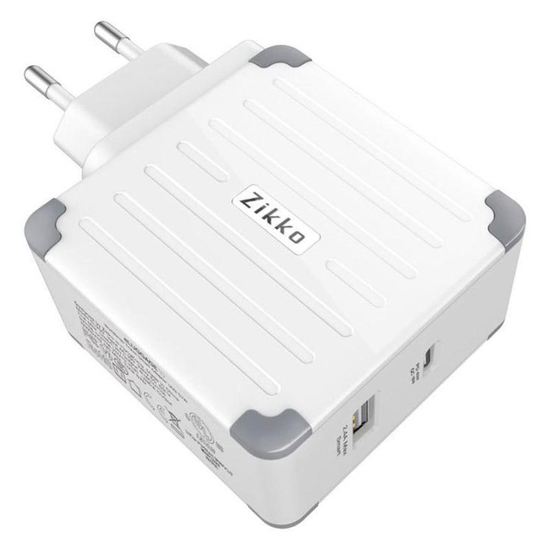 Zikko Usb      57w  Oplader Til Hele Verden  Hvid