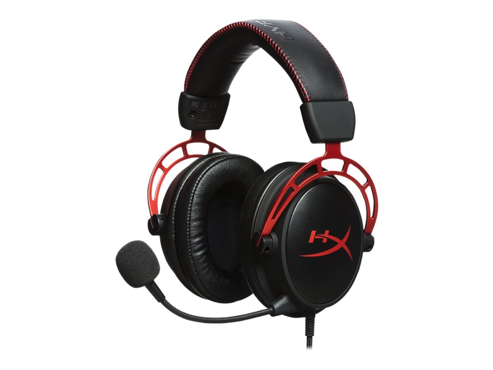 Hyperx Cloud Alpha   Headset   Fuld Størrelse   Kabling      Jackstik   Sort   Rød