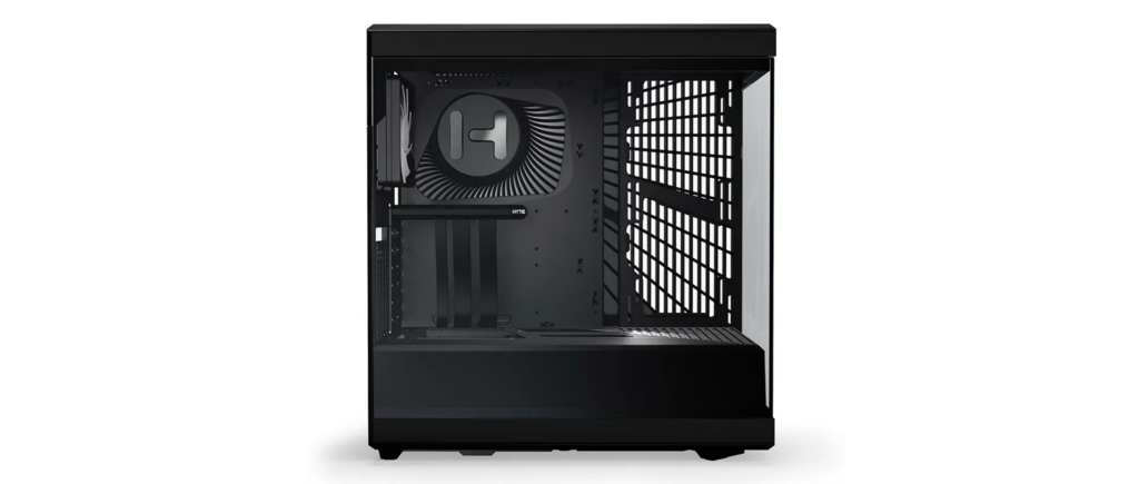 Hyte Y40 Black Miditower   Panoramic Glass Veil  Included Pcie   Riser Cable   Included Fans