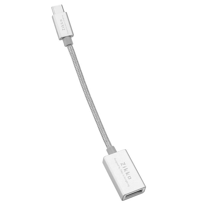 Zikko Usb  Til Usb  Female Adapter  Sølv