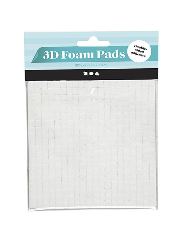 Creativ Company  Foam Pads White 5x5x1mm  Sheets