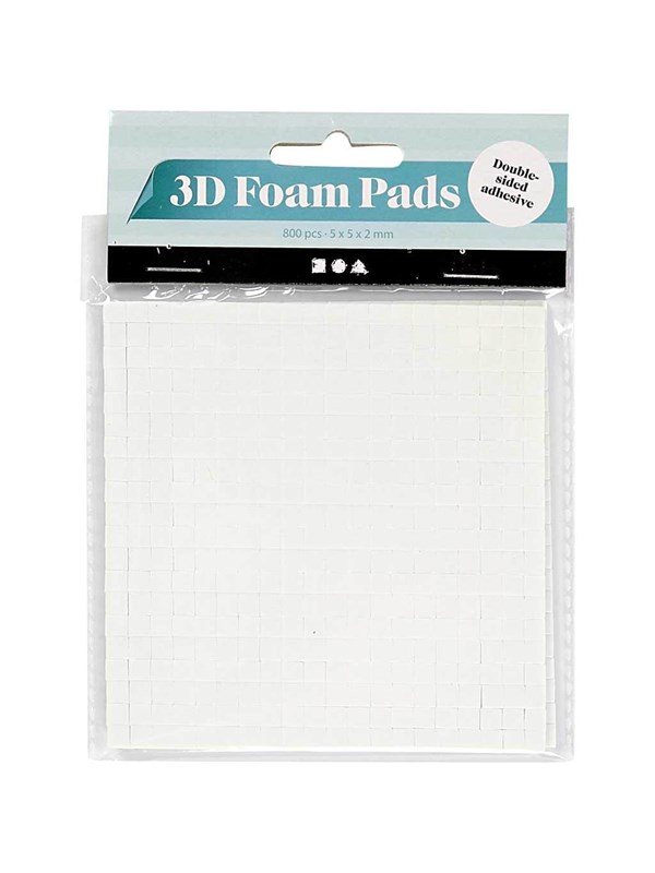 Creativ Company  Foam Pads White 5x5x2mm  Sheets