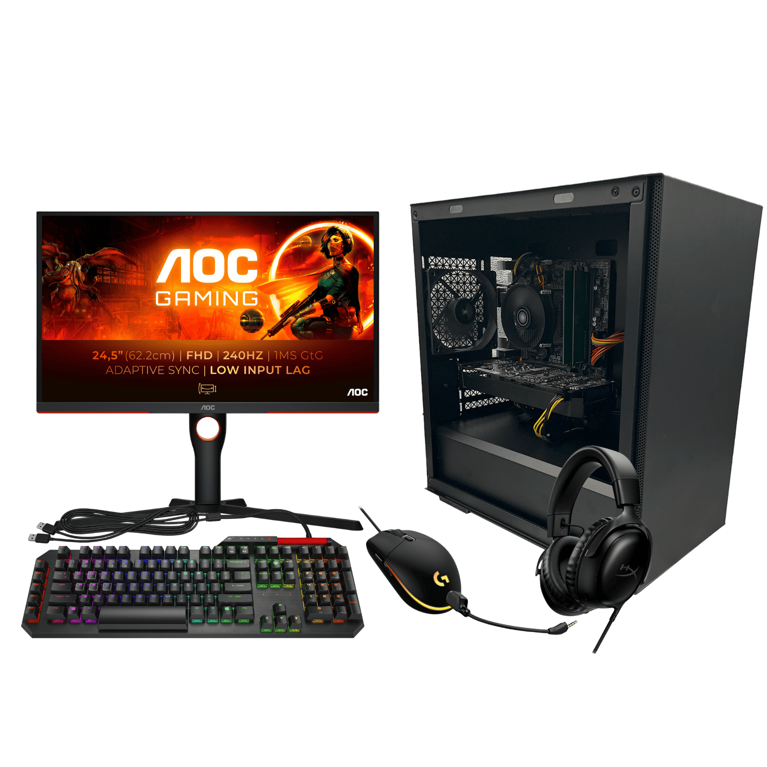 Refurb -sport Gamer Pakke Ryzen 5500 Bull Rtx 2060 6gb Bull 16 Gb Ram Bull 480 Gb Ssd