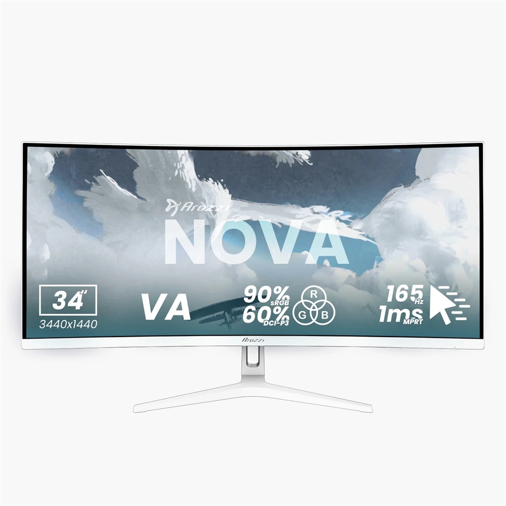 Arozzi Nova 34 Quot Va 165hz Hvid